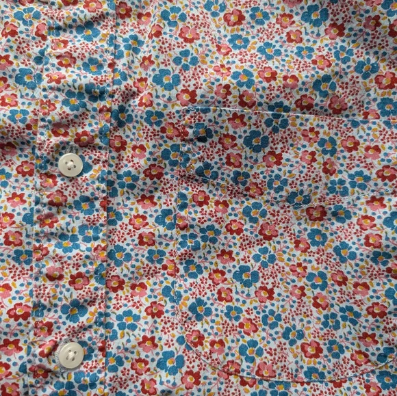 J. Crew Secret Wash Classic Fit Floral Button Down Shirt Men's Small - Picture 4 of 5